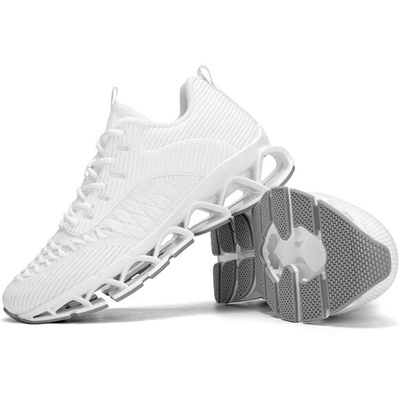 Women Z75 White Slip-On Walking Running Shoes Blade Sneaker Non-Slip Comfort - Picture 5 of 7